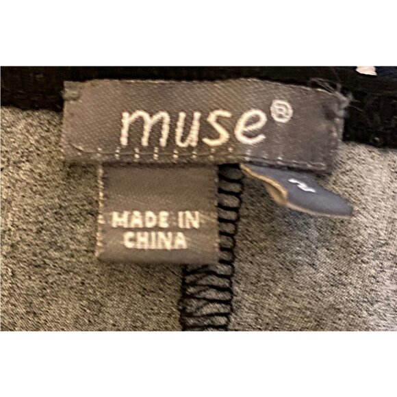 Muse black and peacock feather print shift dress with flared sleeves - Picture 2 of 2